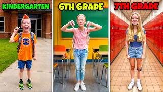 First Day of School!! Kindergarten 6th and 7th Grade!