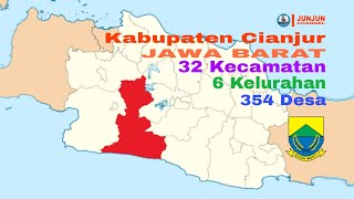 Kabupaten Cianjur, Jawa Barat, 32 Kecamatan, 6 Kelurahan, 354 Desa
