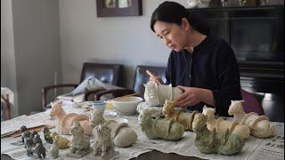 The process of making imaginary creatures. The wonderful skills of Japanese craftsmen.