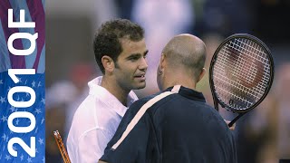 Pete Sampras vs Andre Agassi Extended highlights | US Open 2001 Quarterfinal