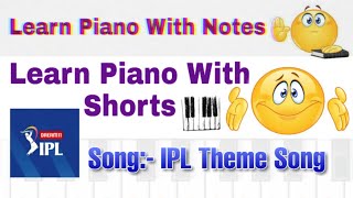 IPL Theme Song Piano Tutorial | Ipl 2021 special #Shorts