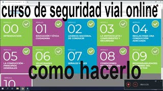 Como Hacer El Curso Nacional Seguridad Vial Online Para sacar la licencia  de Auto y Moto Argentina