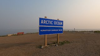 Journey to the Arctic Ocean. Driving to Tuktoyaktuk.