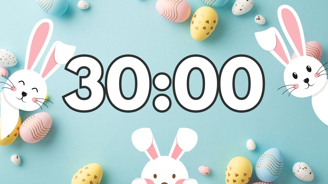 30 Minute Timer Easter Countdown Silent Timer With School Bell
