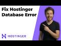 Fix Hostinger Database Error (2026 Easy Guide)