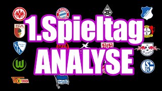 1. Spieltag Analyse 2022/23 ⤵️ | Kompletter Bundesliga Spieltag & Virtuelle Tabelle ⤵️  Jede Woche!