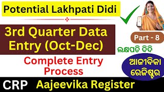 Potential Lakhpati Didi (PLD) Data Entry Oct-Dec (3rd Quarter) #aajivika #lakhpatididi #dsambition