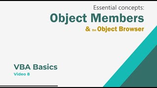 Object Members & the Object Browser (Exercise)
