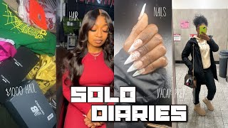 SOLO DIARY EP. 2 ♡ | VACAY PREP, MAINTENANCE, $1000+ SHOPPING HAUL, COLLEGE UPDATE, ETC