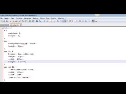 Simple Horizontal Navigation Bar - HTML/CSS Tutorial Simple Horizontal Navigation Bar - HTML/CSS Tutorial