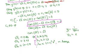 Diff Eqn: Eigenvalue problem
