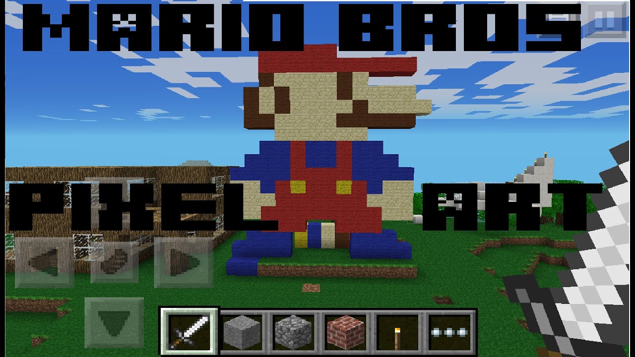 Minecraft Pe Mario Bros De Nuevo Pixel Art Youtube