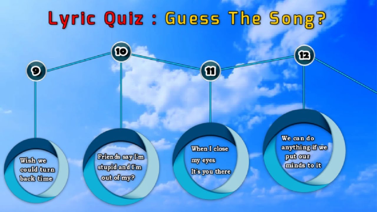 Lyric Quiz Guess The Song Youtube