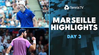 Humbert Plays Bublik; Khachanov Faces Medjedovic \u0026 More | Marseille 2025 Day 3 Highlights