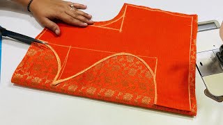 Easy Designer Blouse Back Neck Design Cutting And Stitching | Blouse Designs | Blouse Ki Design