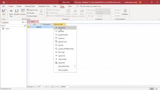 How to Create a Table in MS Access - Office 365