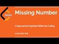 Missing Number - leetcode 268 - Find Missing Number in an Array