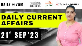 21 Sep Current Affairs 2023 | Daily Current Affairs | Current Affairs Today