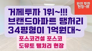 대한민국에서 제일 싼 브랜드 아파트 ♡포스코 도뮤토♡ 34평형이 1억원대!! 투자가치 1위~!!!