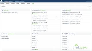 Setup Schedule Walkthrough ThinkWave 3.0