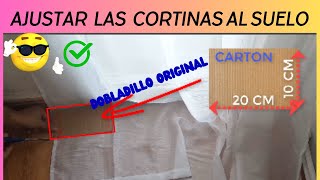 📢 Como RECOGER el BAJO de las CORTINAS sin COSER y sin AGUJAS Y HILOS | Dobladillo profesional