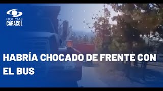 Revelan video del accidente de tránsito en Villa de Leyva