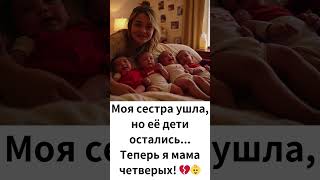 Моя сестра ушла, но её дети остались... Теперь я мама четверых! 💔👶