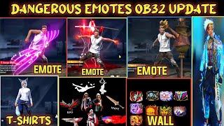 DANGEROUS EMOTES IN FREEFIRE || OB32 EVENT AND UPDATE 2022 || OB32 MEGA LEAKS AND UPDATE 2022 ||