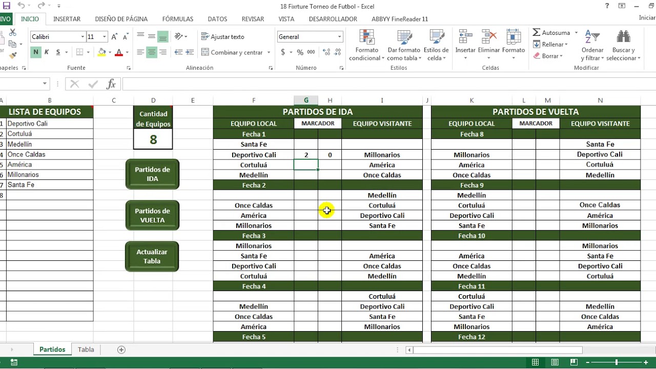 Fixture Torneo De Futbol - Macro - YouTube