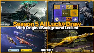 New Season 5 All Lucky Draw With Their Original Background Leaked | The boys Draw | CoDM Leaks S5