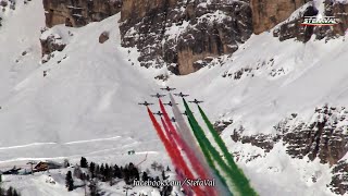 Frecce Tricolori Sorvolo Cortina Campionati Mondiali di Sci Alpino 2021