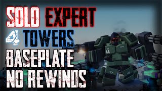 TDX SOLO EXPERT BASEPLATE 4 TOWERS | Roblox Tower Defense X