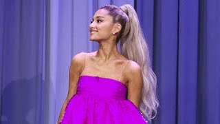 Ariana Grande purple outfit edit