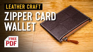 [가죽공예]지퍼카드지갑만들기 : [leather craft]making a zipper card wallet