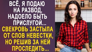 - Всё, я подаю на развод, надоело быть прислугой - свекровь застыла от слов невестки...