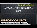 22 - JavaScript Tutorial - History Object