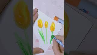 오일파스텔로 만드는 망고튤립 종이 꽃다발 💐