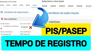 SAQUE PIS/PASEP 2023 PELO TEMPO DE REGISTRO E INSCRIÇÃO ABONO SALARIAL - IMPEDIMENTOS NÃO HABILITADO