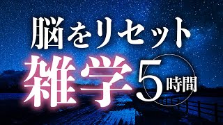 【睡眠導入】脳をリセット雑学5時間【合成音声】