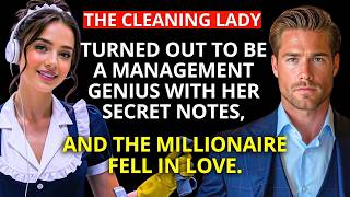 CLEANING LADY turned out to be a MANAGEMENT GENIUS with her SECRET NOTES, and the MILLIONAIRE fell..