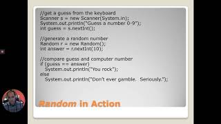 Beginning Java Programming 7: Random Numbers