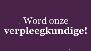 Armonea: word onze verpleegkundige!