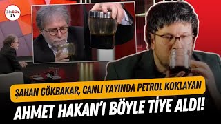 Şahan Gökbakar, canlı yayında petrol koklayan Ahmet Hakan'la böyle dalga geçti!