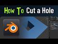 How to Cut a Hole in an Object in Blender (Boolean Modifier Tutorial)