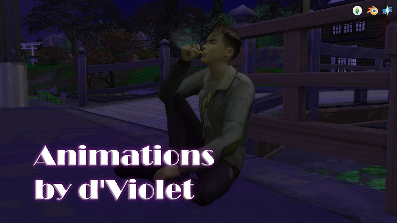 Animation Pack Sims 4 By D'Violet #24 | Курить | Talk & Smoke - YouTube