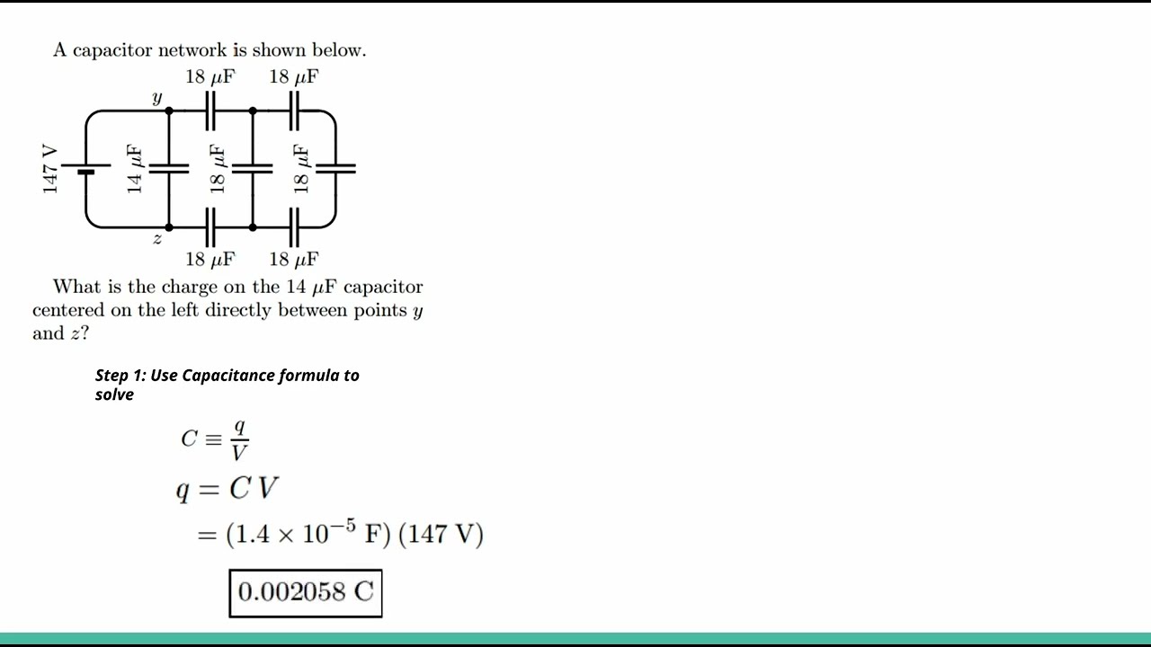 Physics 2- Chapter 25 Capacitance Practice Problem 5 - YouTube