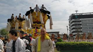 【西条まつり2023】伊曽乃神社祭礼御殿前(愛媛県立西条高等学校前) みこし