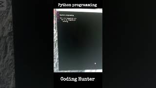 Day 12 V01 ll Coding Hunter ll Python programming language pattern ll #coding #correctcoding #python