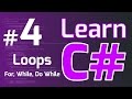 Learn C# (Tutorial for Beginners) #4 - LOOPS - FOR, WHILE and DO WHILE