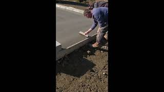 Broom Finish Concrete Garage Door Opening! #shorts